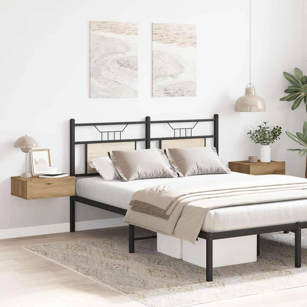 Tables de chevet flottantes 2 pcs chêne artisanal 40x32x15 cm