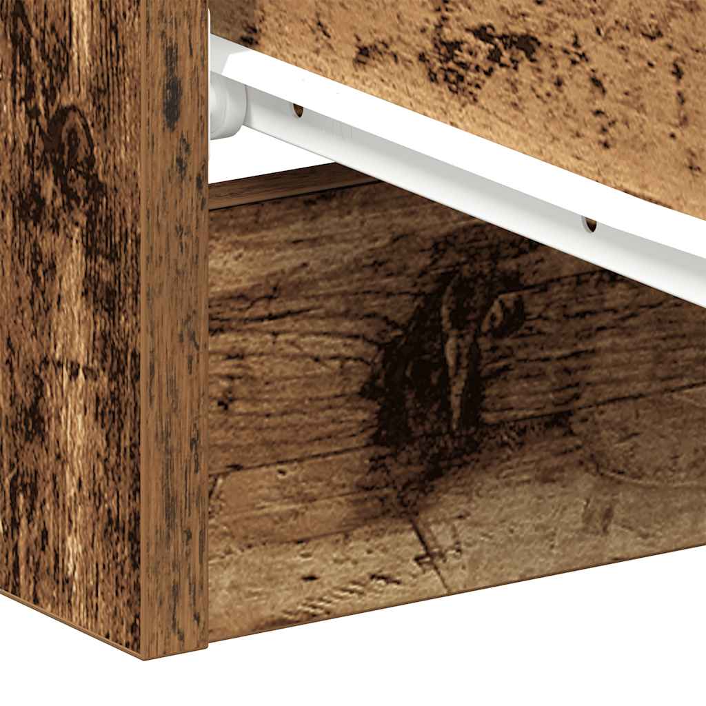 Table de chevet vieux bois 38x35x55 cm bois d'ingénierie - XIOS