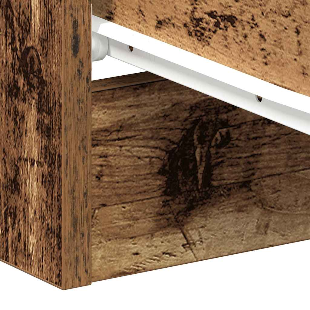 Tables de chevet 2 pcs vieux bois 38x35x55 cm bois d'ingénierie - XIOS