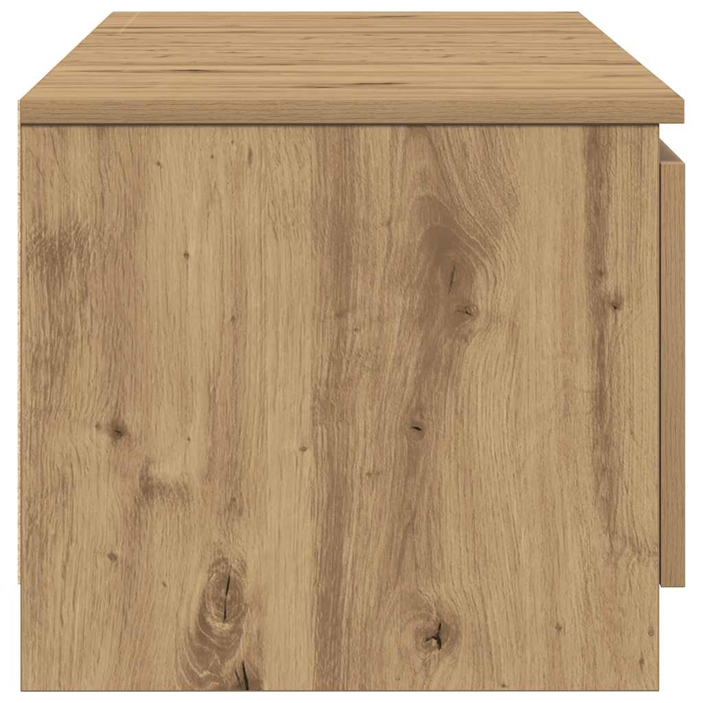 Meuble TV chêne artisanal 140x40x36 cm bois d'ingénierie - XIOS