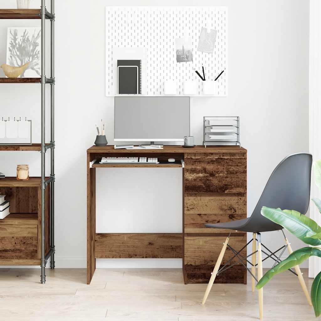 Bureau vieux bois 90x45x76 cm bois d'ingénierie - XIOS