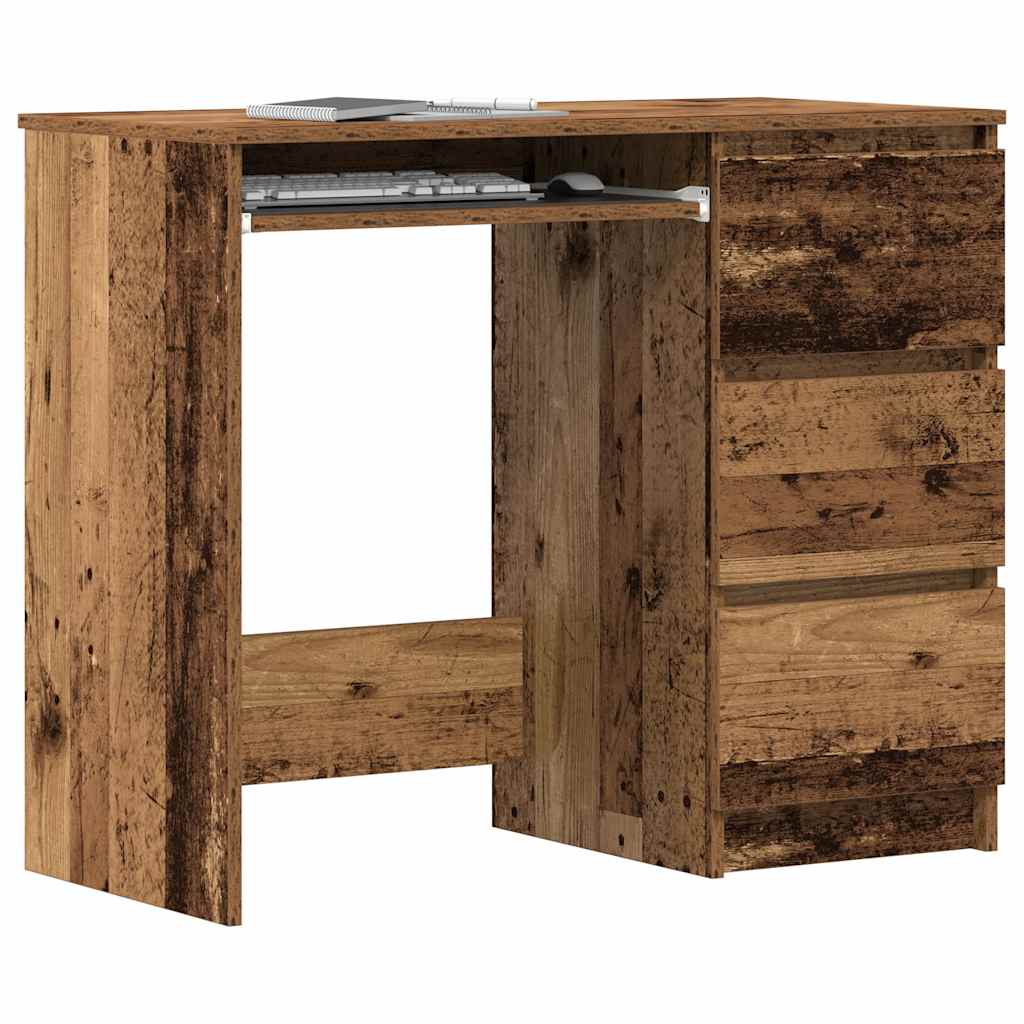 Bureau vieux bois 90x45x76 cm bois d'ingénierie - XIOS