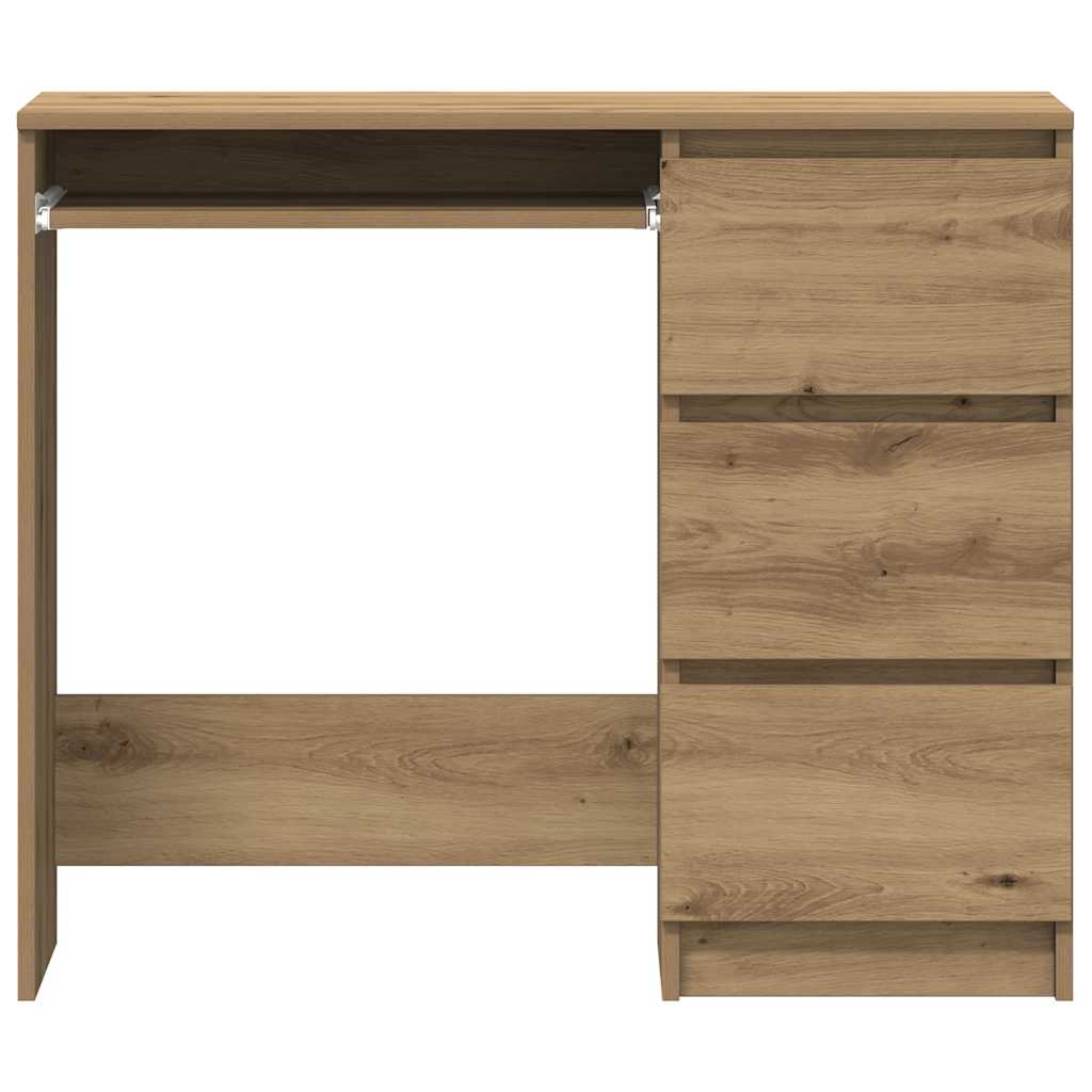 Bureau chêne artisanal 90x45x76 cm bois d'ingénierie - XIOS