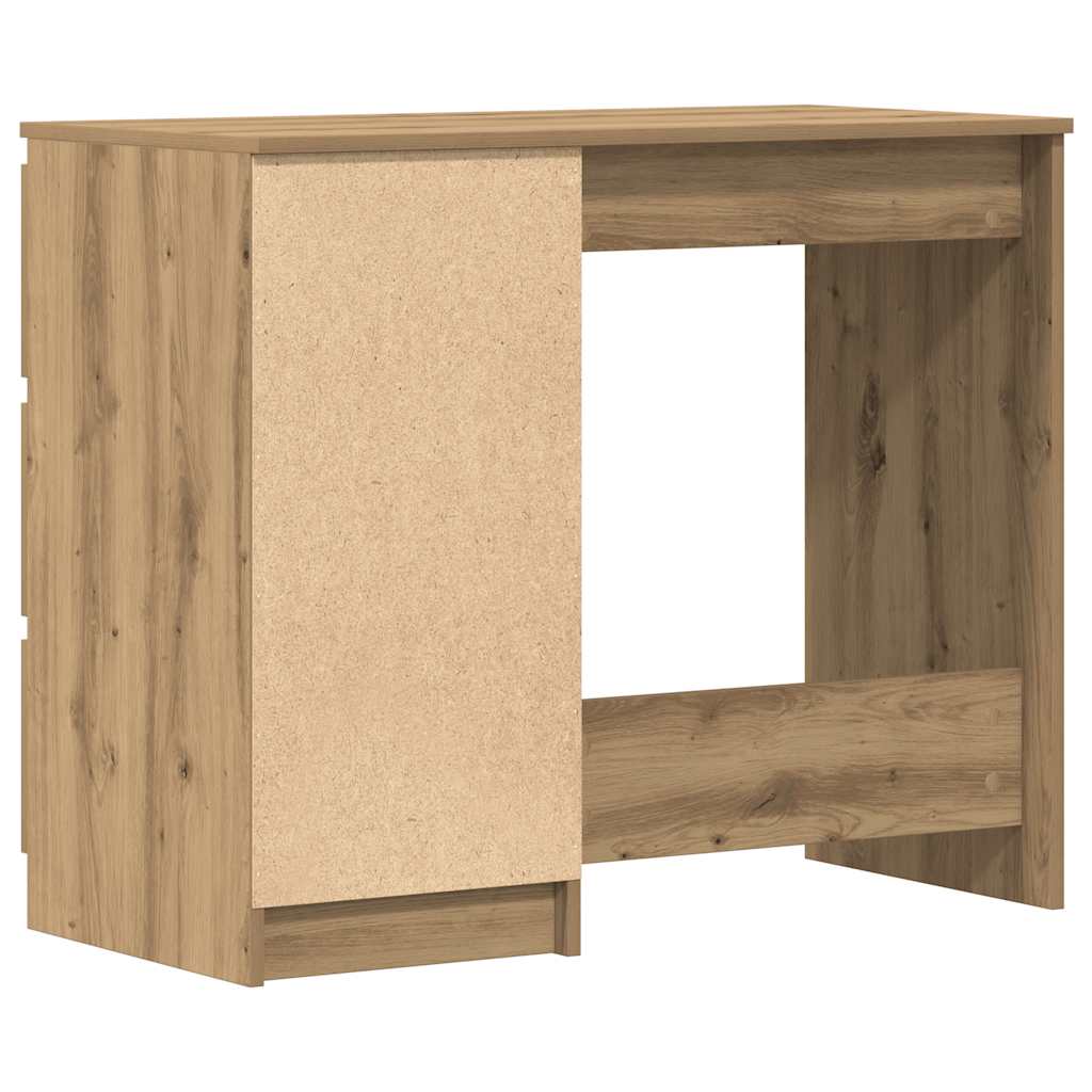 Bureau chêne artisanal 90x45x76 cm bois d'ingénierie - XIOS