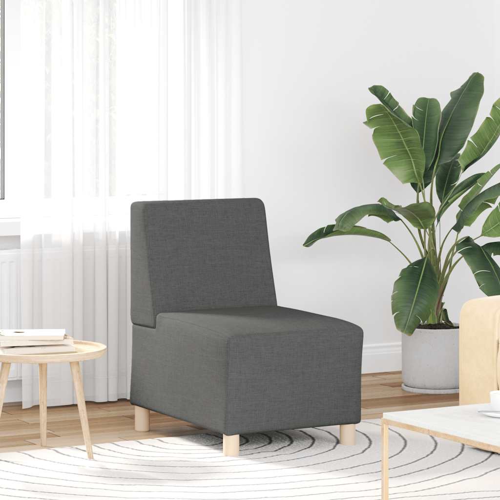 Canapé modulaire sans accoudoirs Gris foncé 55 cm Tissu - XIOS