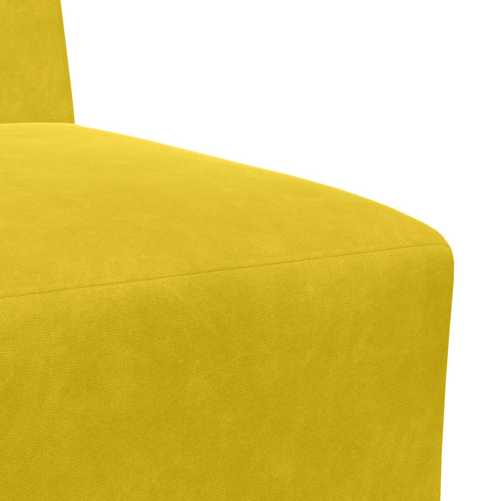 Canapé modulaire sans accoudoirs Jaune 55 cm Velours - XIOS