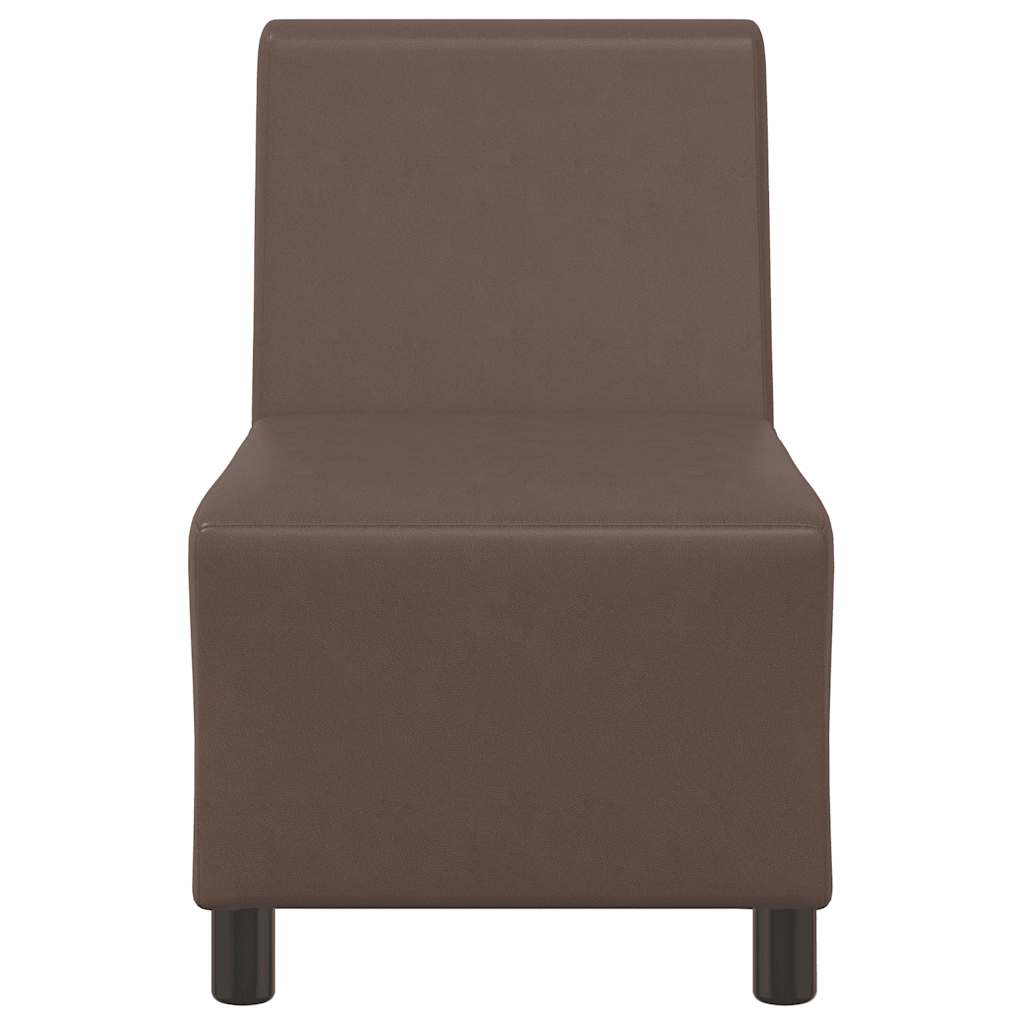 Canapé modulaire sans accoudoirs Marron 55 cm Similicuir - XIOS