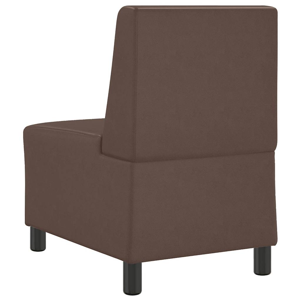 Canapé modulaire sans accoudoirs Marron 55 cm Similicuir - XIOS