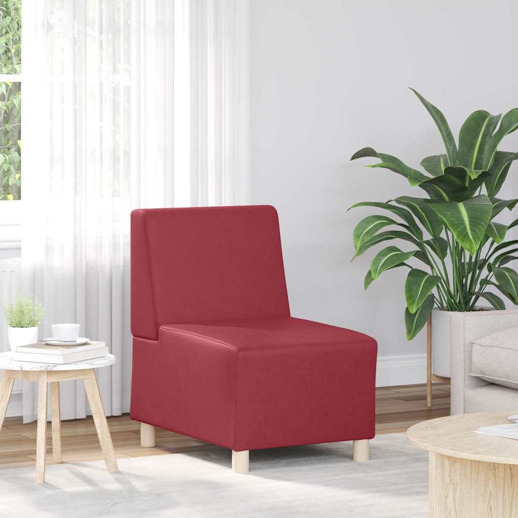 Unité de Sofa Modulaire Sans Accoudoirs Rouge bordeaux - XIOS
