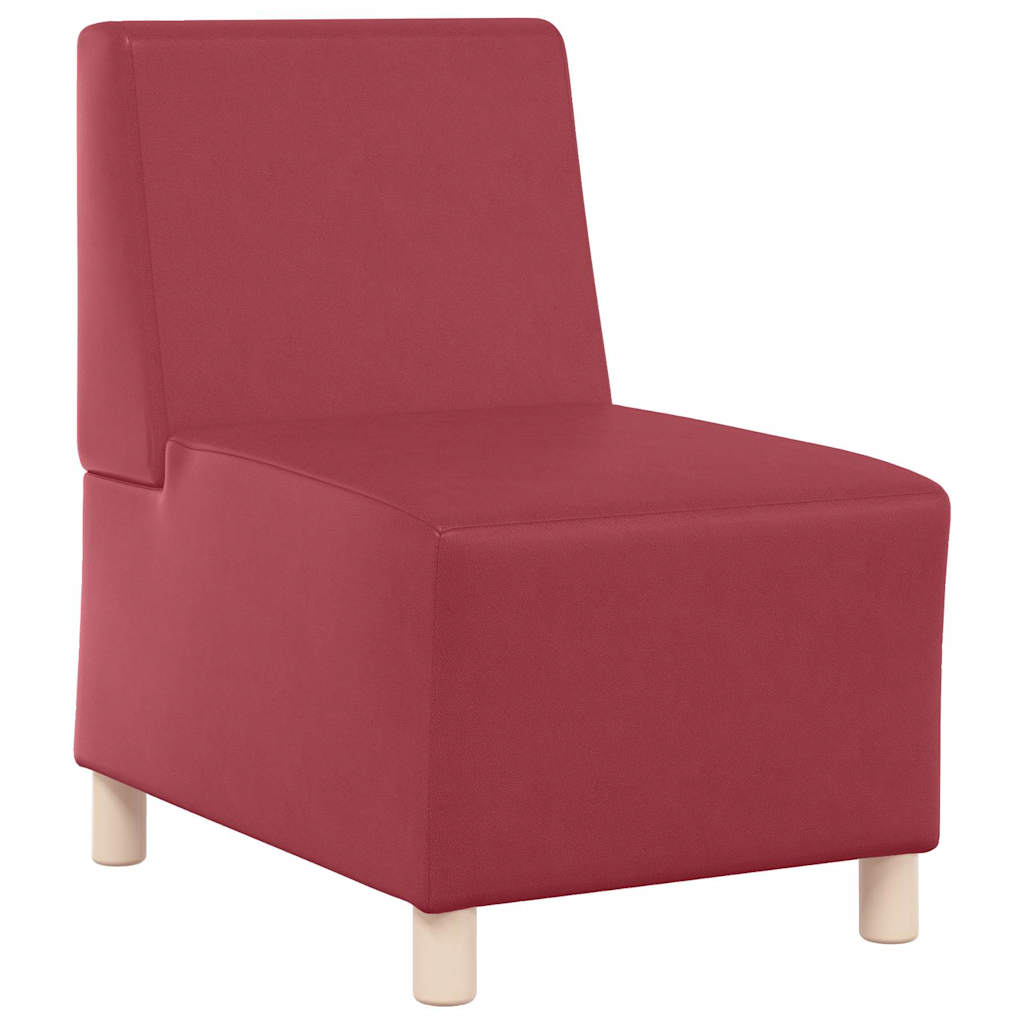 Unité de Sofa Modulaire Sans Accoudoirs Rouge bordeaux - XIOS