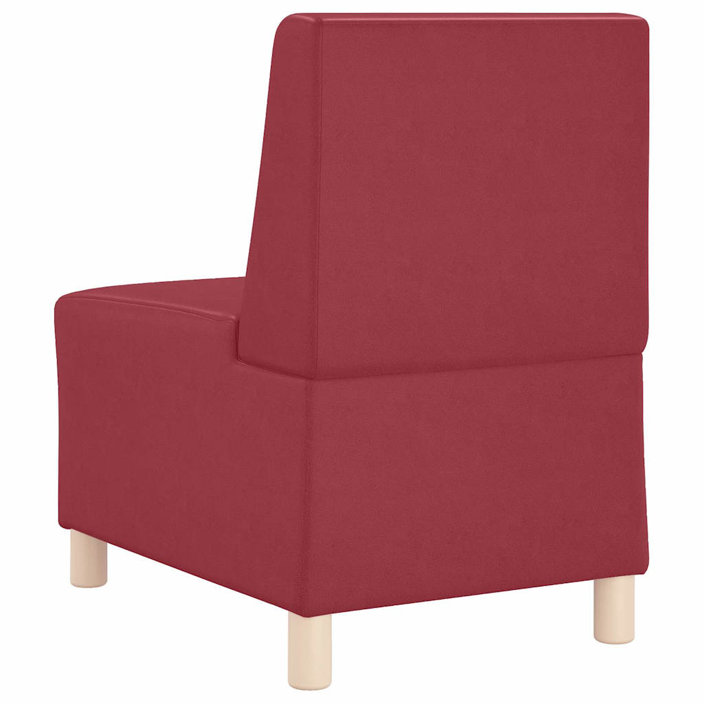 Unité de Sofa Modulaire Sans Accoudoirs Rouge bordeaux - XIOS