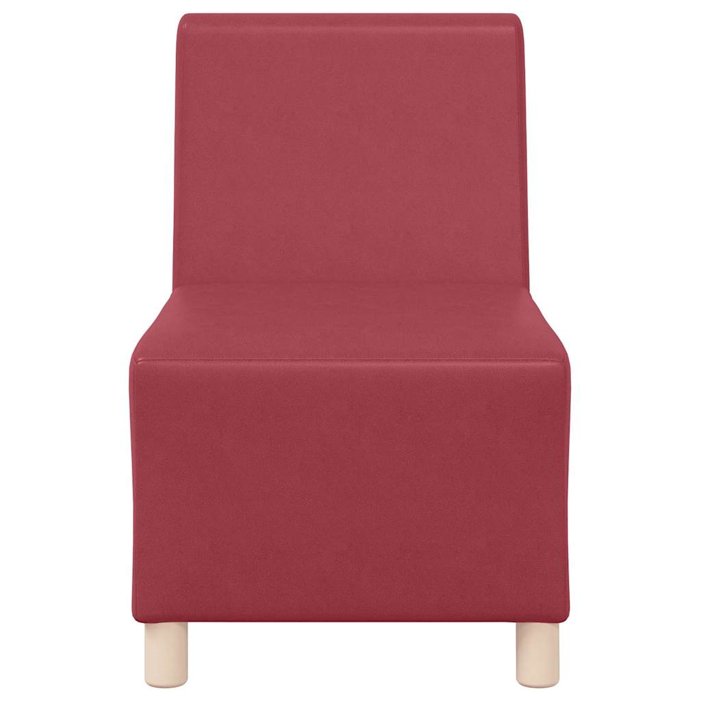 Unité de Sofa Modulaire Sans Accoudoirs Rouge bordeaux - XIOS