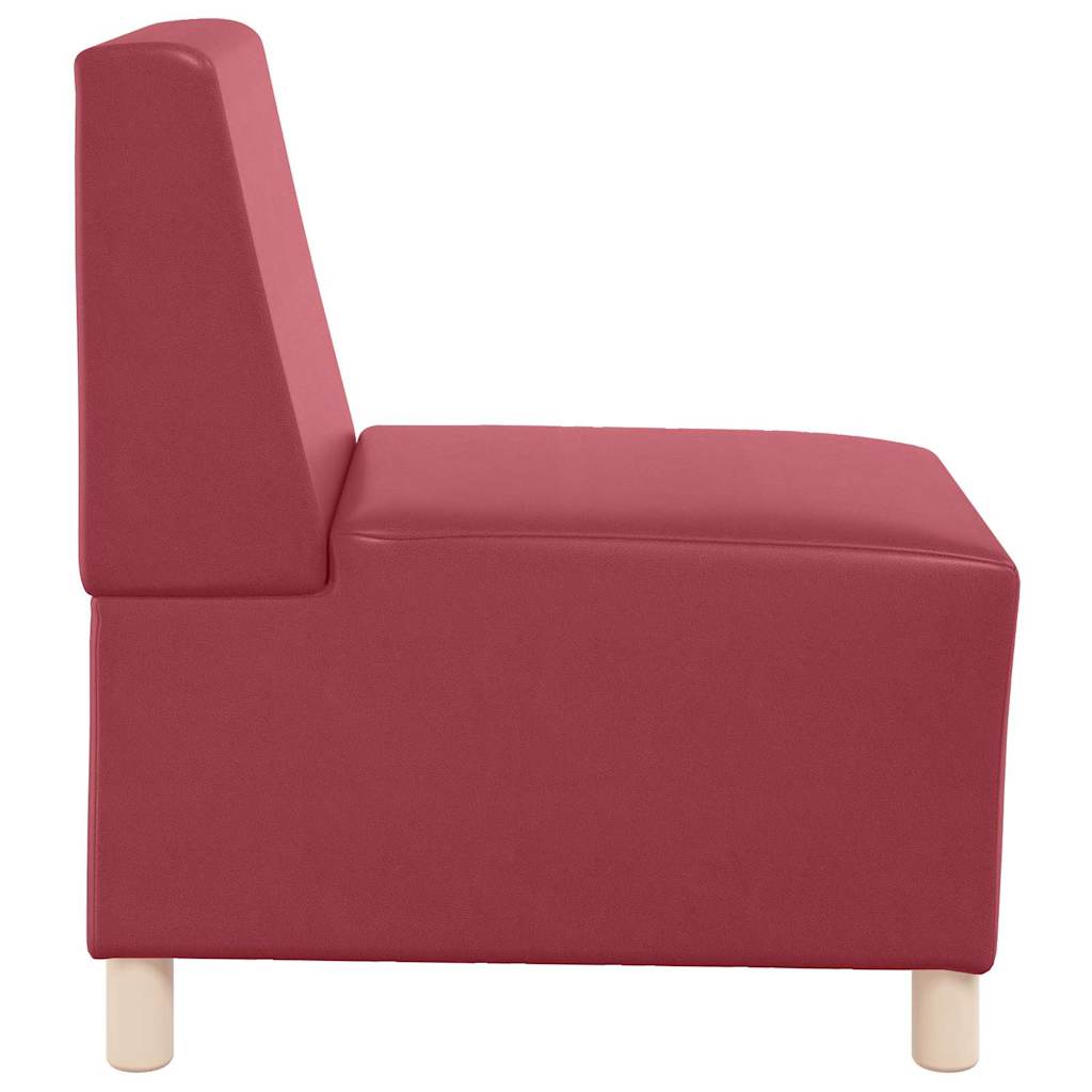 Unité de Sofa Modulaire Sans Accoudoirs Rouge bordeaux - XIOS