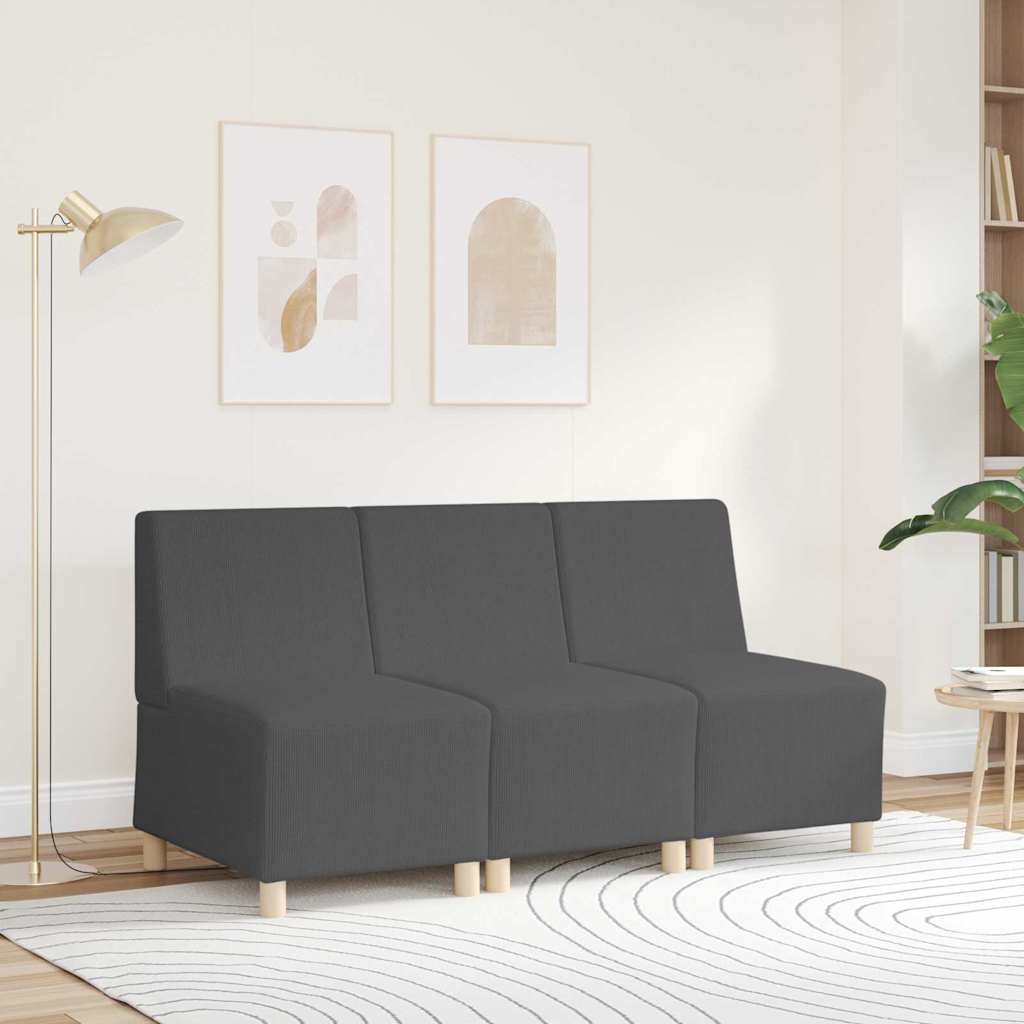 Unité de Sofa Modulaire Sans Accoudoirs Gris foncé - XIOS
