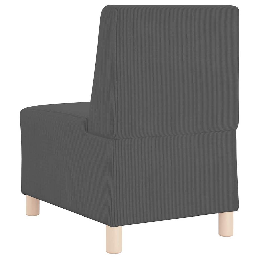 Unité de Sofa Modulaire Sans Accoudoirs Gris foncé - XIOS