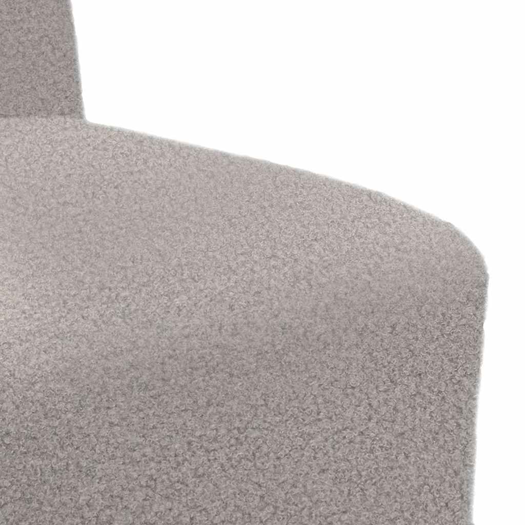 Canapé modulaire sans accoudoirs Gris clair 55 cm Tissu imitation laine bouclée - XIOS