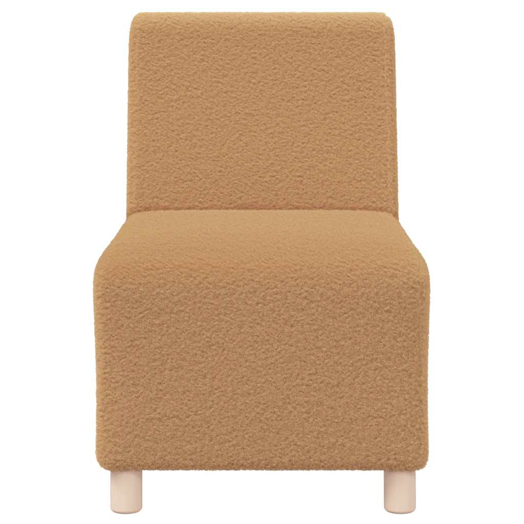 Canapé modulaire sans accoudoirs beige 55 cm Tissu imitation laine bouclée - XIOS