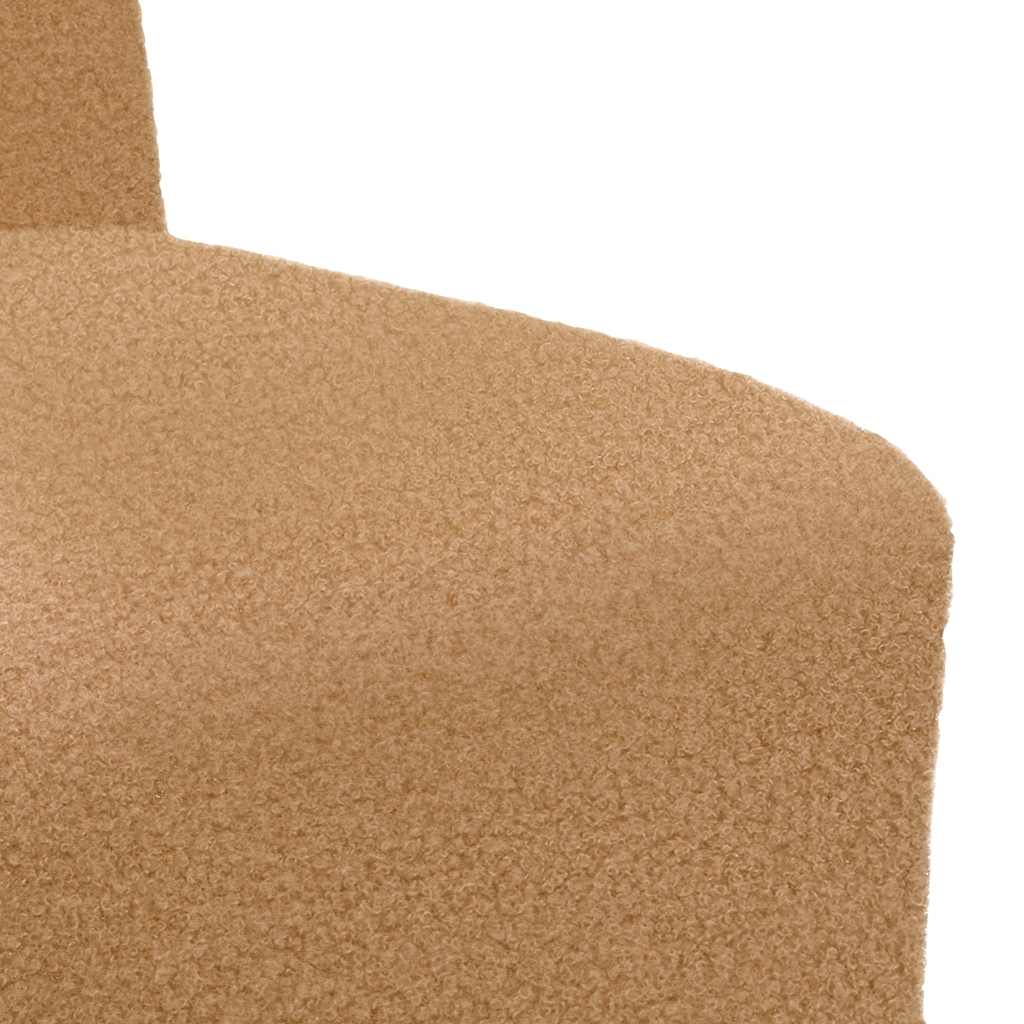 Canapé modulaire sans accoudoirs beige 55 cm Tissu imitation laine bouclée - XIOS