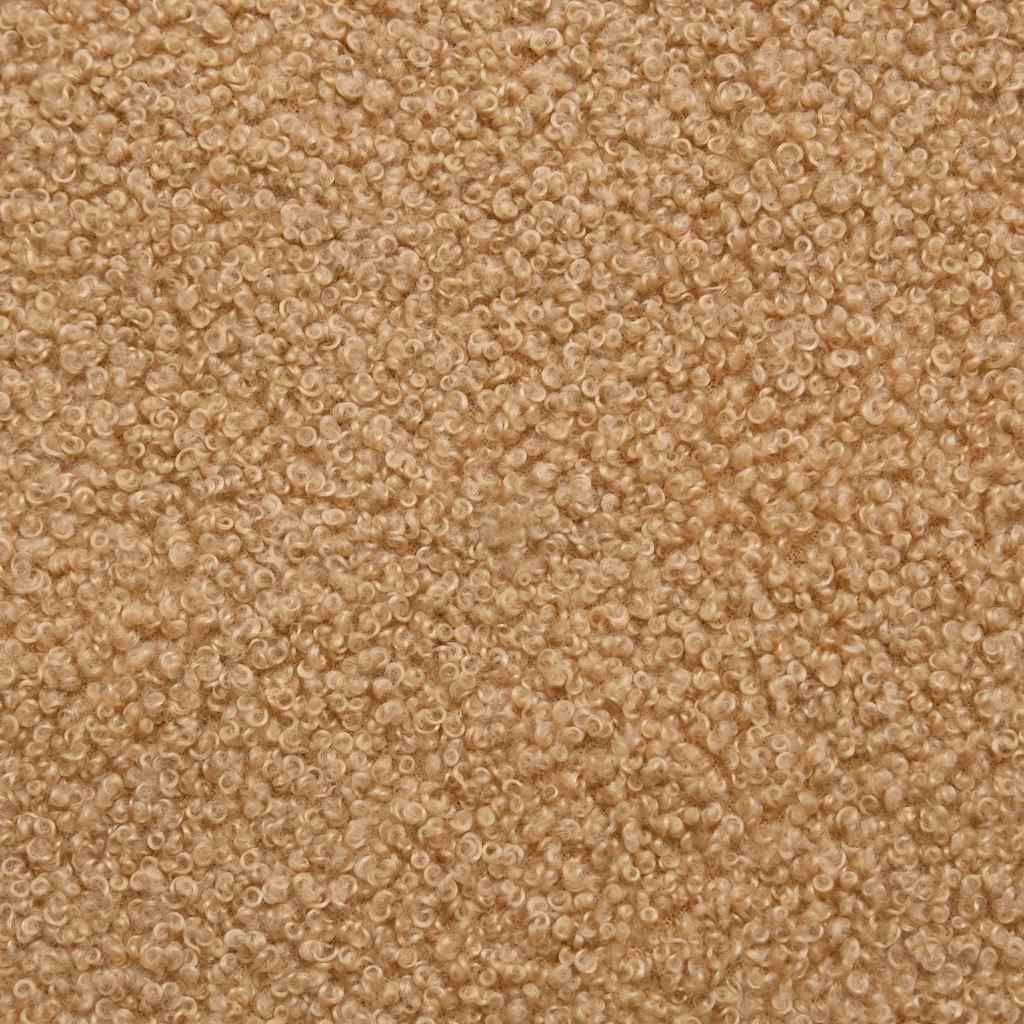 Canapé modulaire sans accoudoirs beige 55 cm Tissu imitation laine bouclée - XIOS