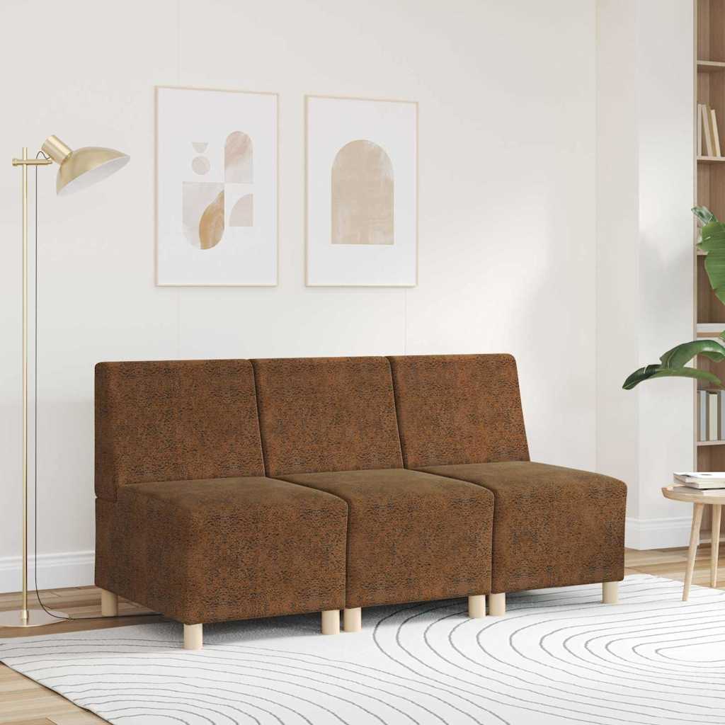 Unité de Sofa Modulaire Sans Accoudoirs Marron 55 x 74 x 82 cm - XIOS