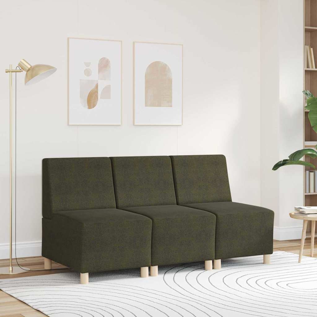 Unité de Sofa Modulaire Sans Accoudoirs Vert armée - XIOS