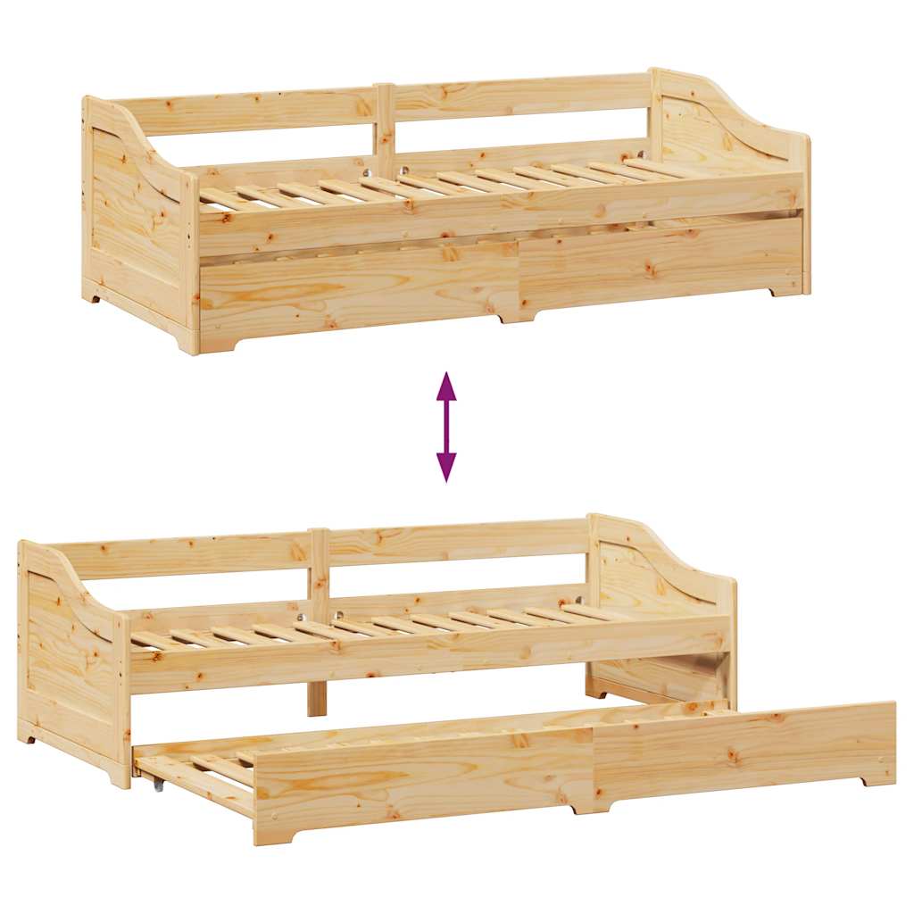 Lit de jour avec gigogne sans matelas IRUN 90x200 cm - XIOS