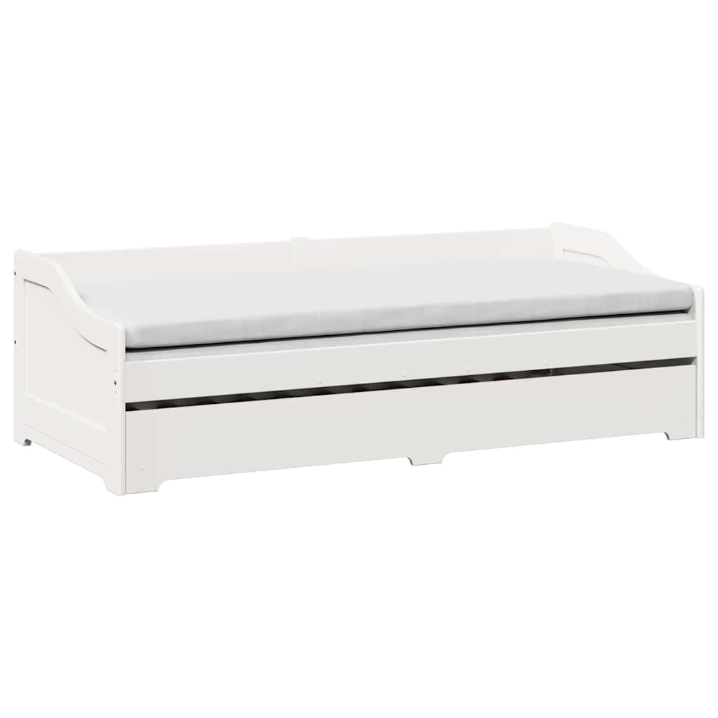 Lit de jour avec gigogne sans matelas IRUN blanc 90x200 cm - XIOS