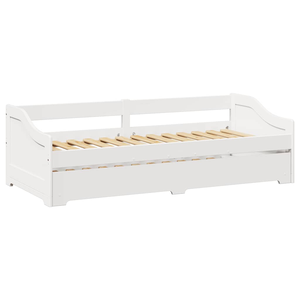 Lit de jour avec gigogne sans matelas IRUN blanc 90x200 cm - XIOS