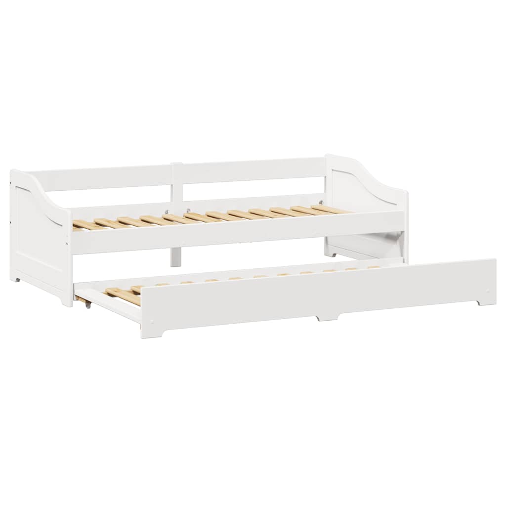 Lit de jour avec gigogne sans matelas IRUN blanc 90x200 cm - XIOS