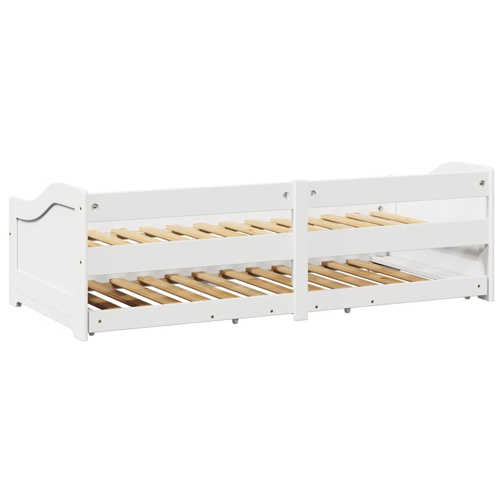 Lit de jour avec gigogne sans matelas IRUN blanc 90x200 cm - XIOS