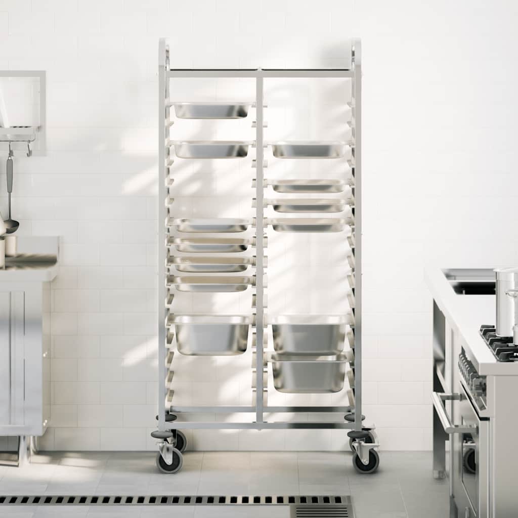 Chariot à plateaux 32 bacs GN 75x55x162,5 cm acier inoxydable - XIOS