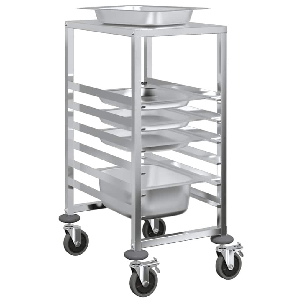 Chariot à plateaux 6 bacs GN 39x55x87 cm acier inoxydable - XIOS