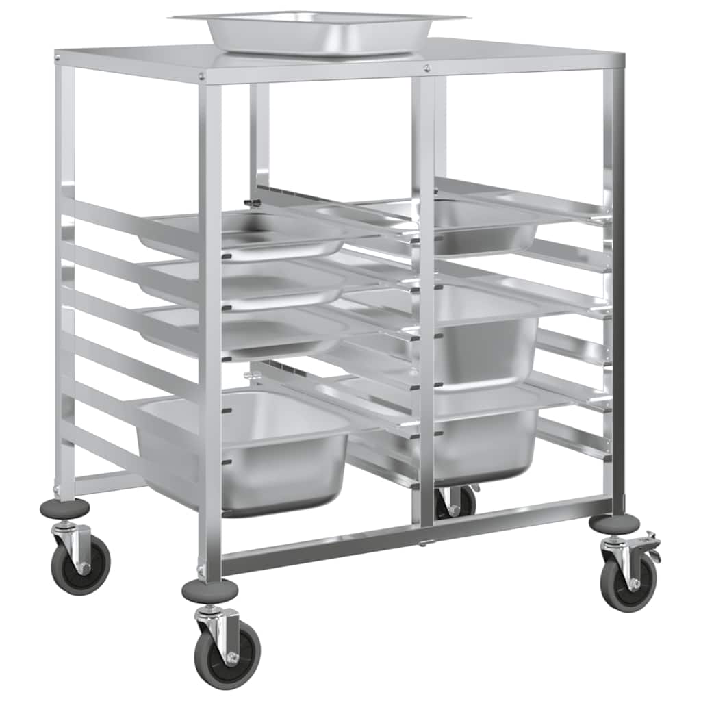 Chariot à plateaux 12 bacs GN 75x55x87 cm acier inoxydable - XIOS