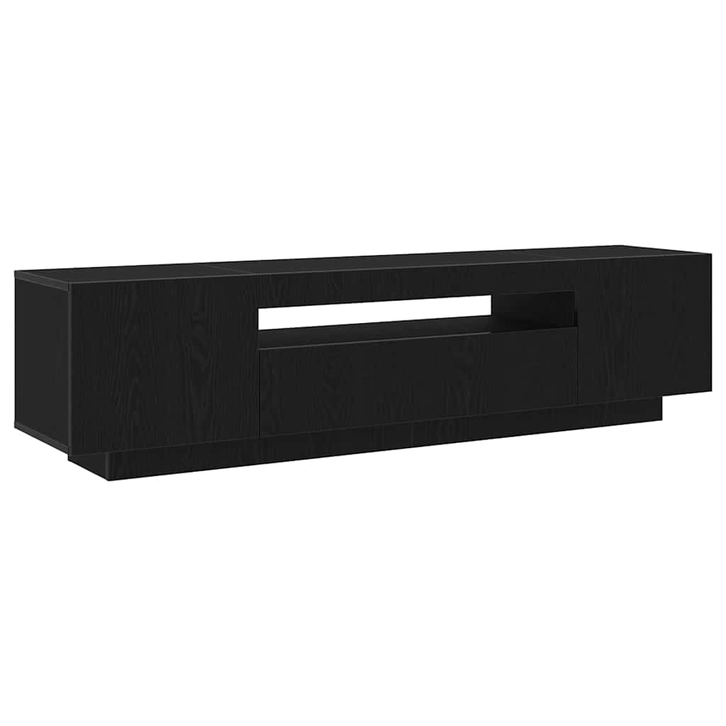 Meuble TV Noir 160 x 35 x 40 cm Bois d'ingénierie - XIOS
