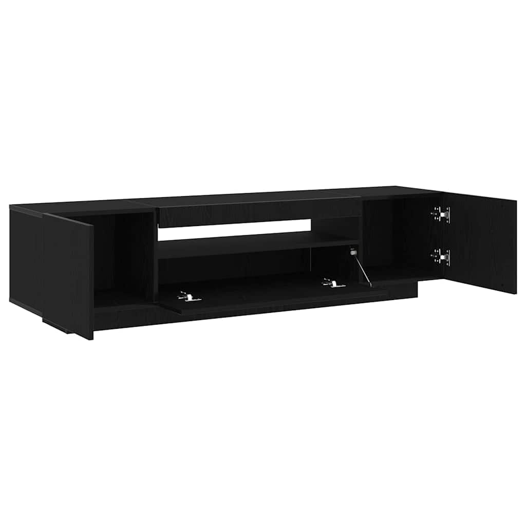 Meuble TV Noir 160 x 35 x 40 cm Bois d'ingénierie - XIOS