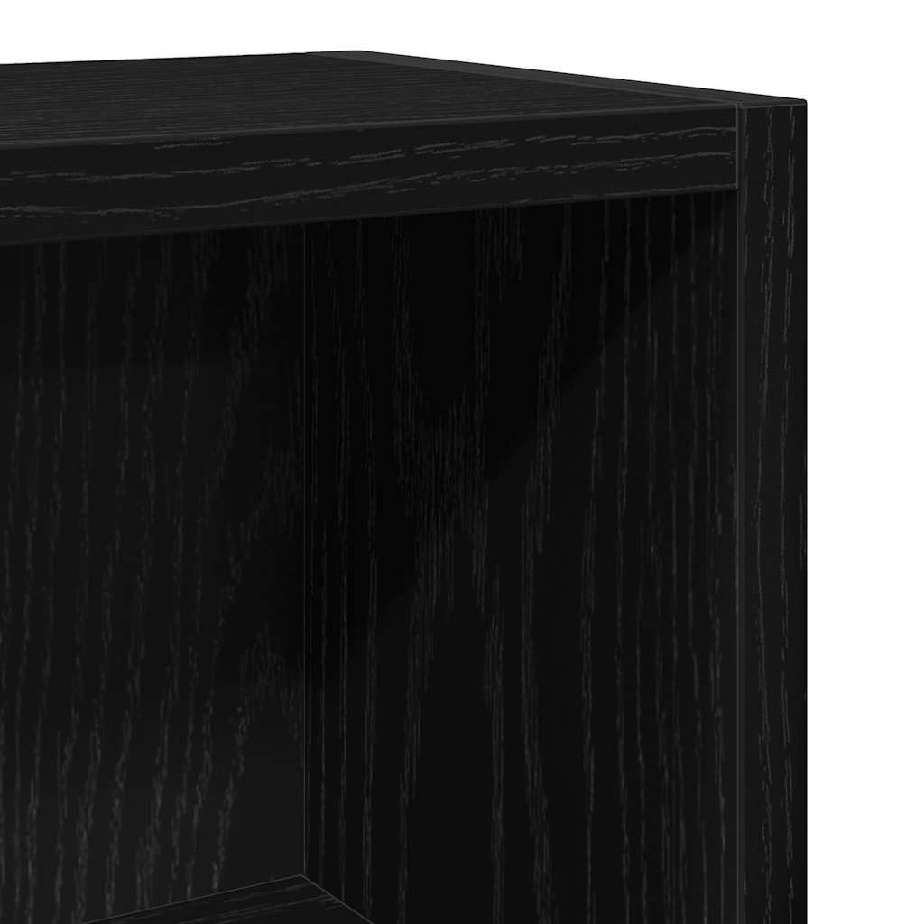 Armoires à CD 2 pcs chêne noir 21x16x93,5 cm bois d'ingénierie - XIOS