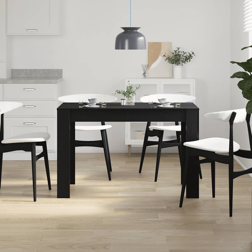 Table à dîner chêne noir 120x60x76 cm bois d'ingénierie - XIOS
