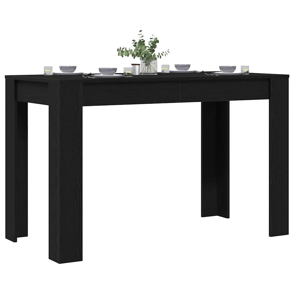 Table à dîner chêne noir 120x60x76 cm bois d'ingénierie - XIOS