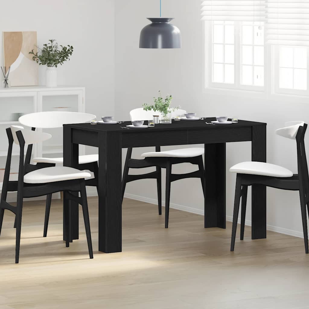 Table à dîner chêne noir 120x60x76 cm bois d'ingénierie - XIOS