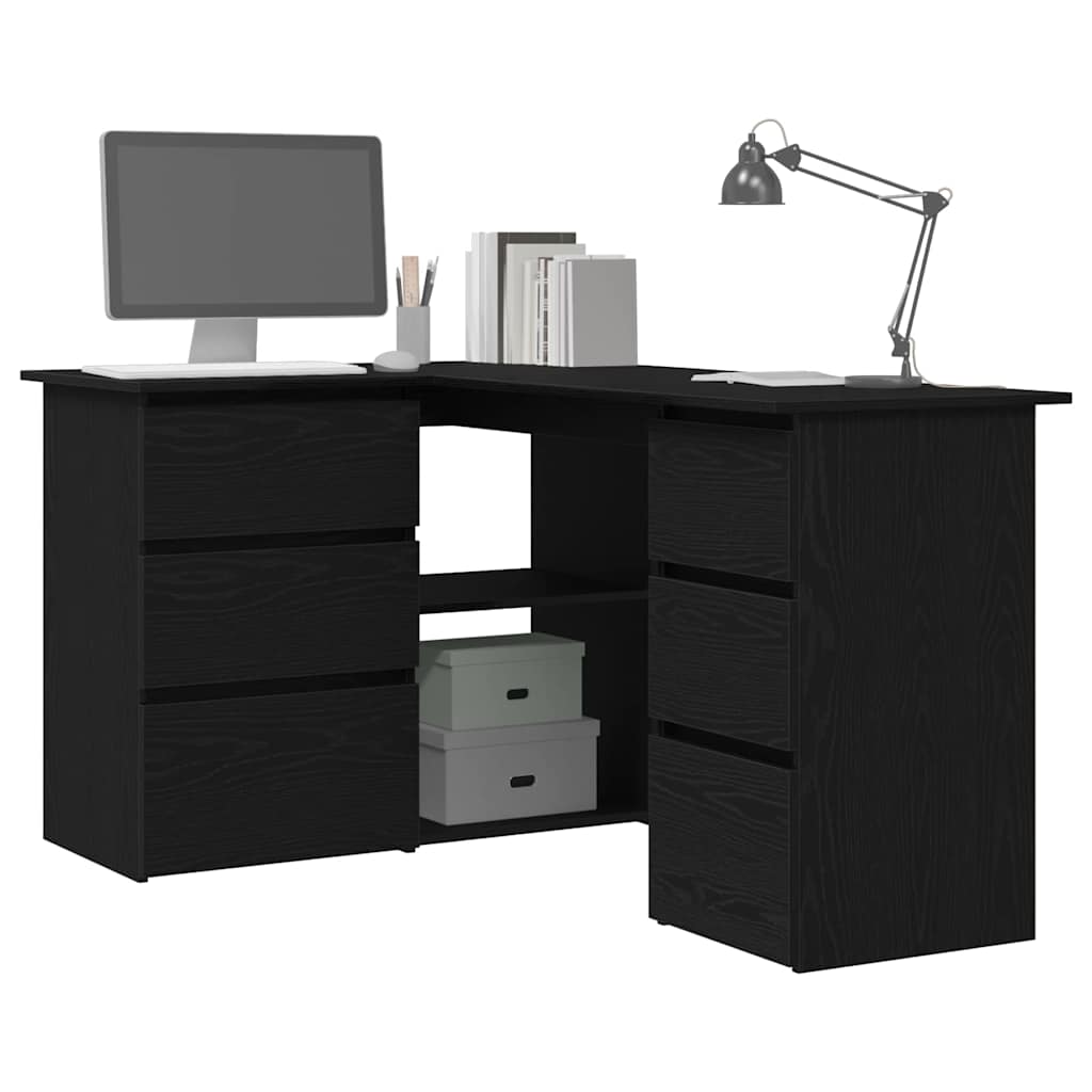 Bureau Chêne noir Bois d'ingénierie 145 x 100 x 76 cm