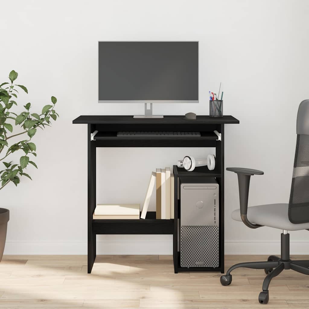 Bureau chêne noir 80x45x74 cm bois d'ingénierie - XIOS