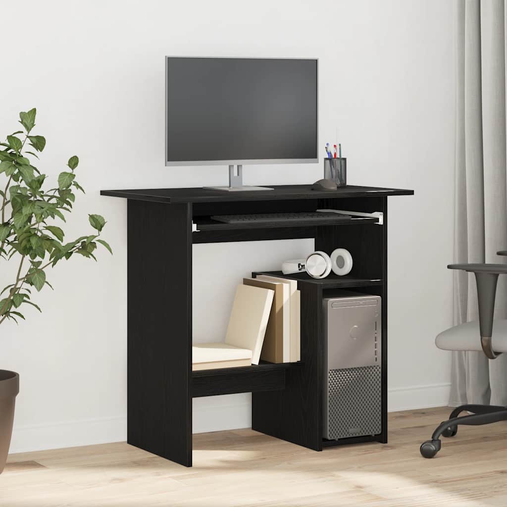 Bureau chêne noir 80x45x74 cm bois d'ingénierie - XIOS