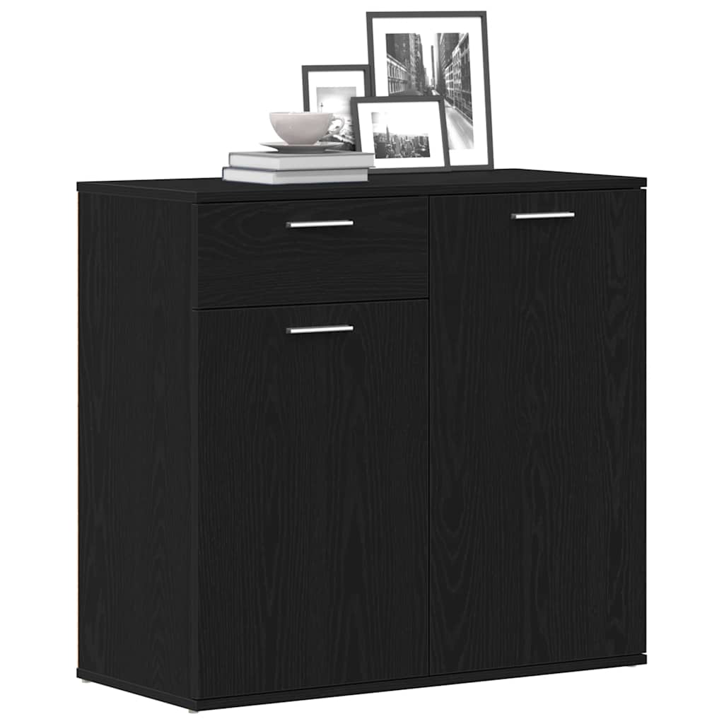 Buffet en chêne noir 80x36x75 cm bois d'ingénierie - XIOS