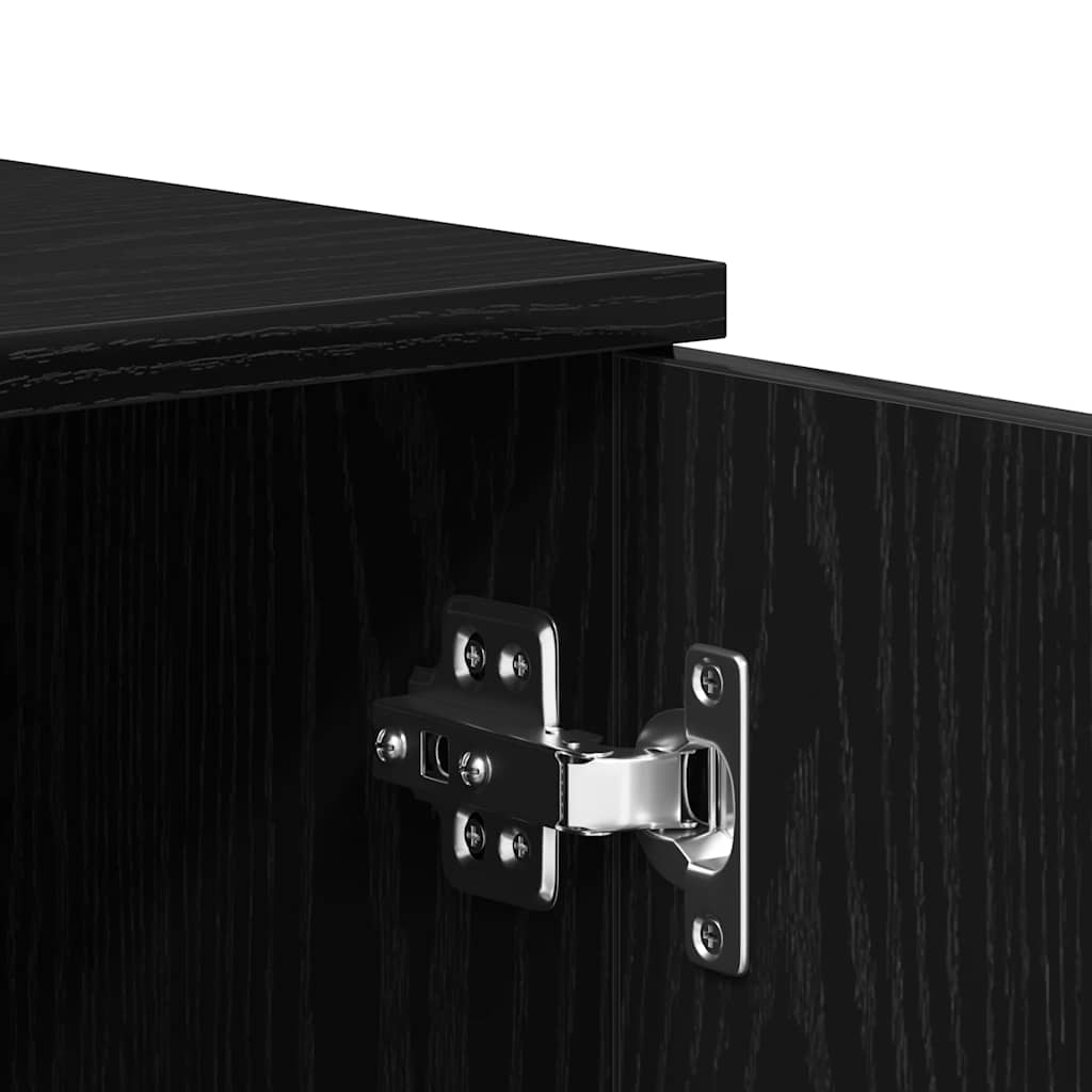 Buffet en chêne noir 80x36x75 cm bois d'ingénierie - XIOS