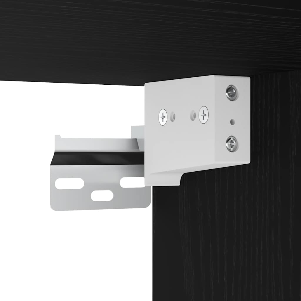 Meuble TV chêne noir 120x30x30,5 cm bois d'ingénierie - XIOS