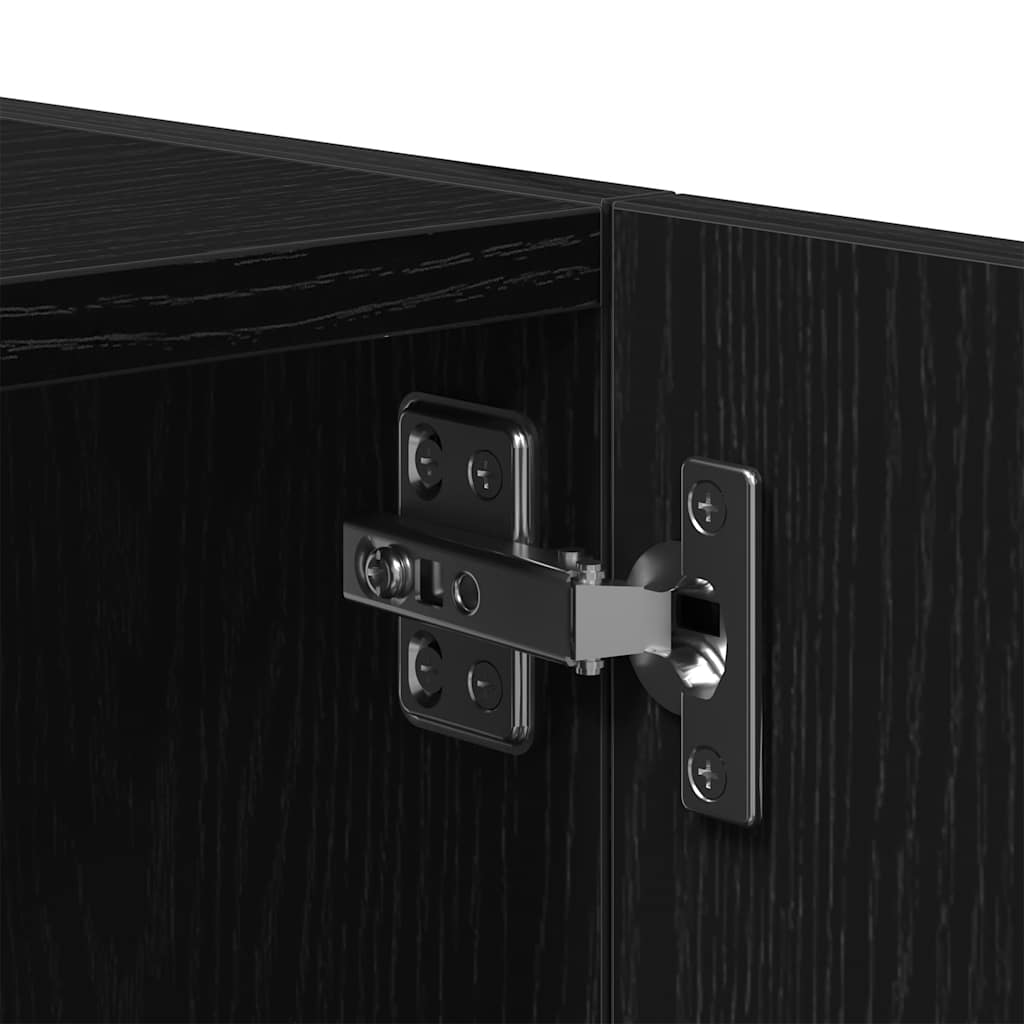 Armoire murale chêne noir 80x39x40 cm bois d'ingénierie - XIOS