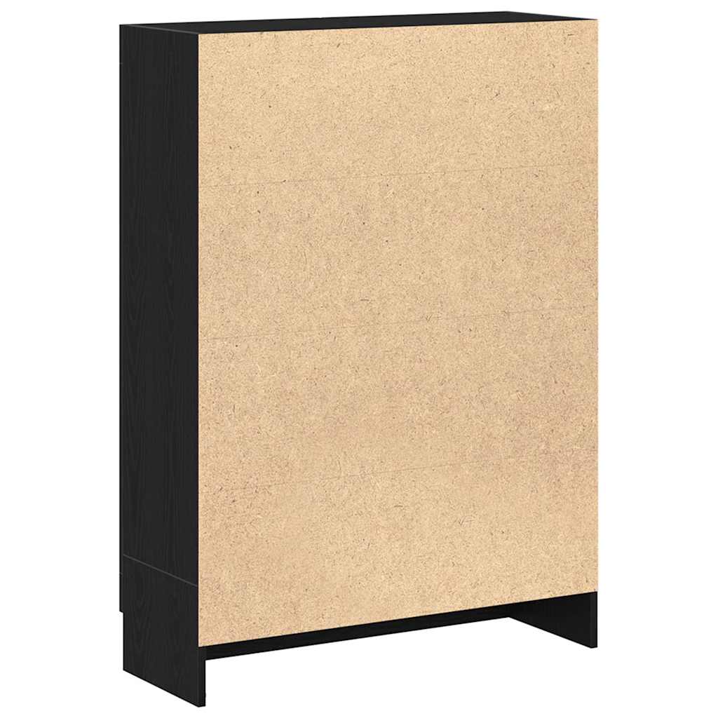 Bibliothèque chêne noir 82,5x30,5x115 cm bois d'ingénierie - XIOS