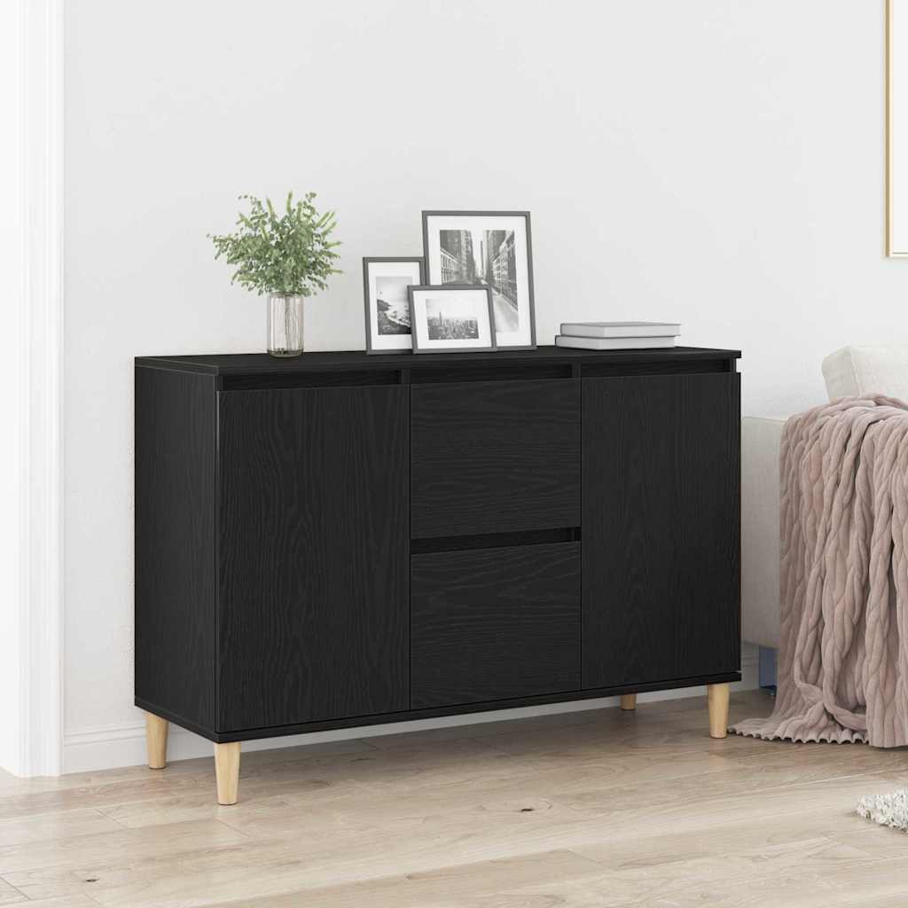 Buffet avec tiroir Noir 102 x 35 x 60 cm Bois d'ingénierie - XIOS