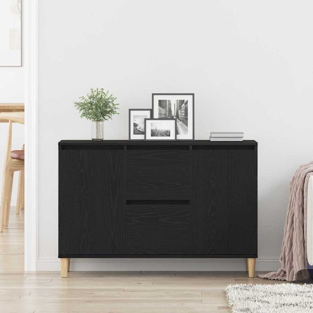 Buffet avec tiroir Noir 102 x 35 x 60 cm Bois d'ingénierie - XIOS
