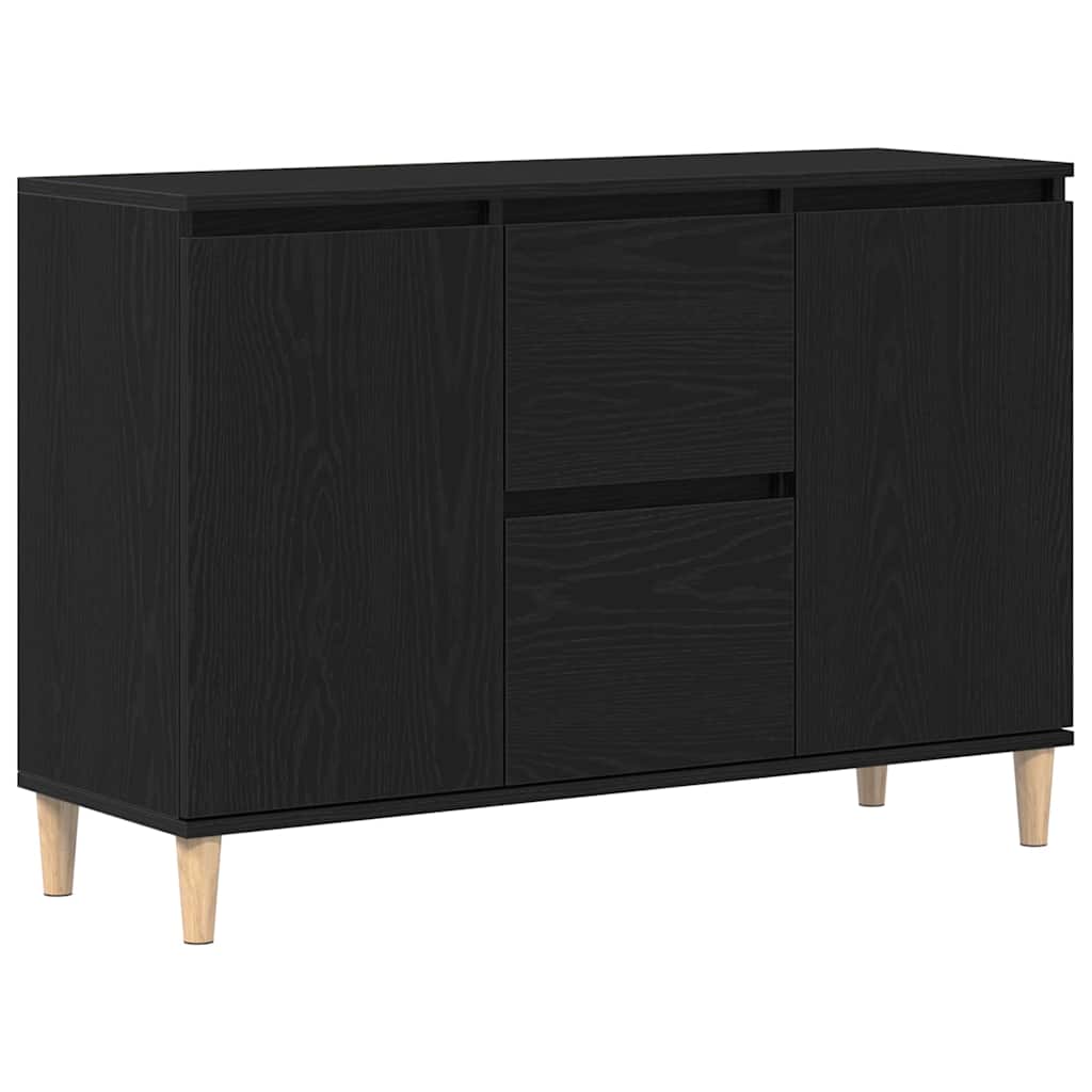 Buffet avec tiroir Noir 102 x 35 x 60 cm Bois d'ingénierie - XIOS